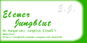 elemer jungblut business card